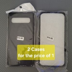 2 Black Phone Case for S10 5G